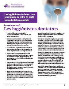 Les hygiénistes dentaires : vos prestataires de soins de santé buccodentaire essentiels